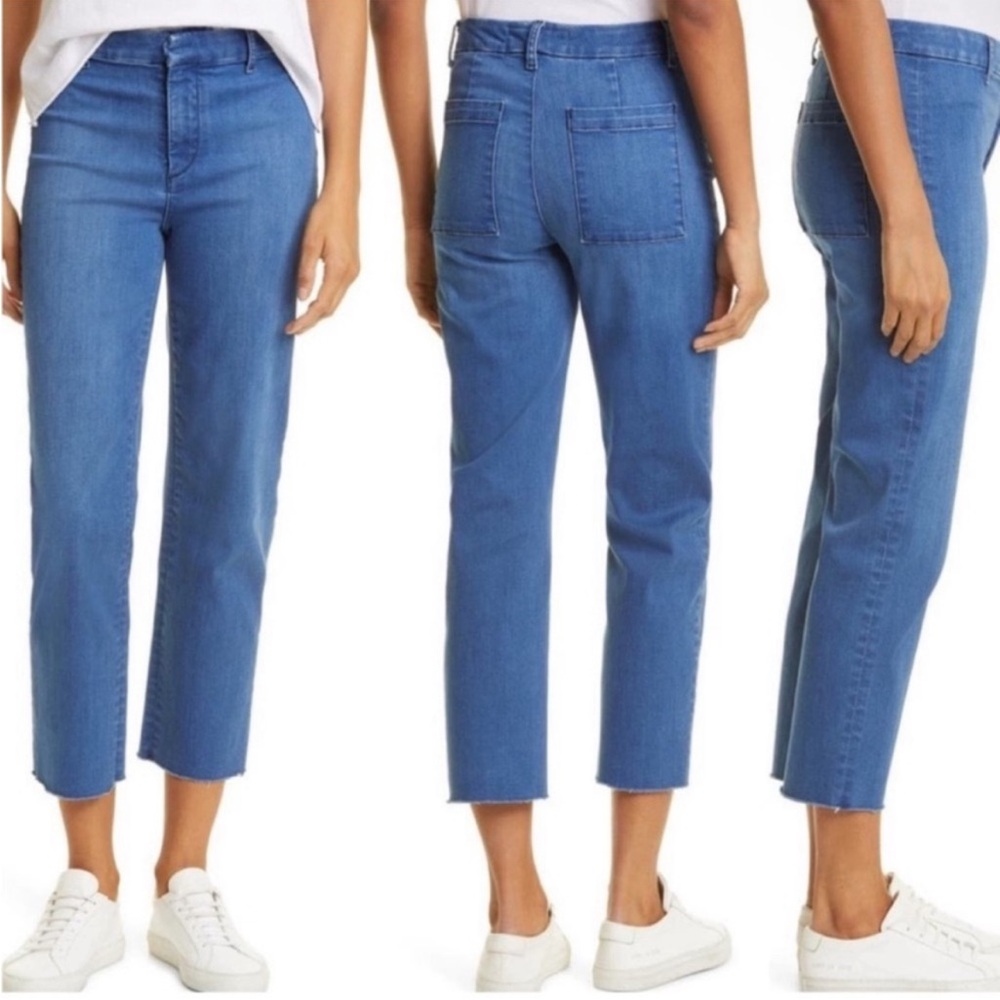 Frank & Eileen Kinsale Jean Pant 10 Cropped Stretch Made in USA Pockets